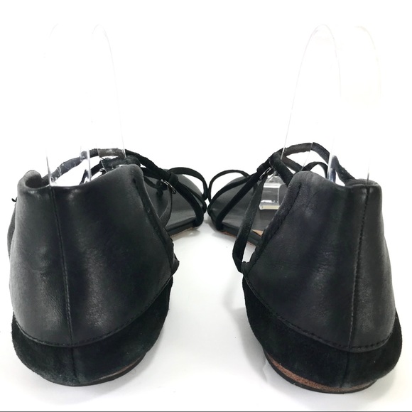 L.A.M.B. Quint Black Suede Strappy Sandals - Picture 6 of 7